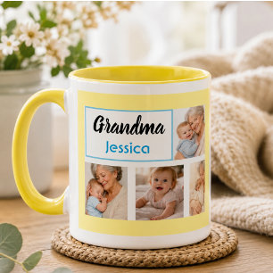 Best Grandma Ever Photo Collage Grandparents Mug
