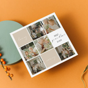 Best Grandma Ever Photo Collage Mocha Holiday Card