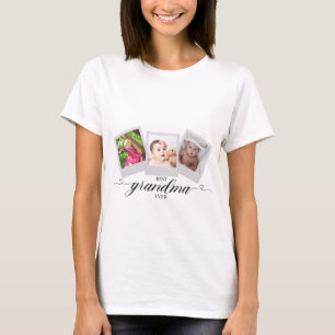 Best Grandma Ever Photo Collage Personalized Cute T-Shirt