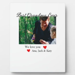 Best Grandma ever photo collage we love you name Plaque