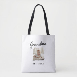 Best Grandma Ever Photo Est. Year  Tote Bag