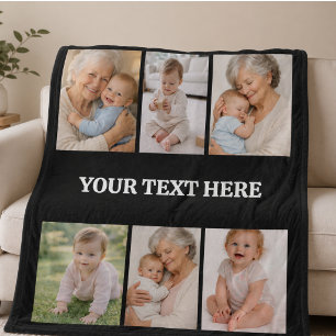 Best Grandma Ever Photo Personalised Grandparent Fleece Blanket