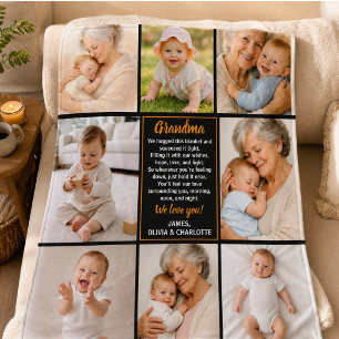 Best Grandma Ever Photo Personalised Grandparent Fleece Blanket