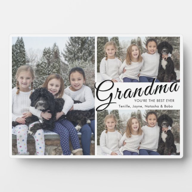 Best Grandma Ever Photo Plaque (Front)