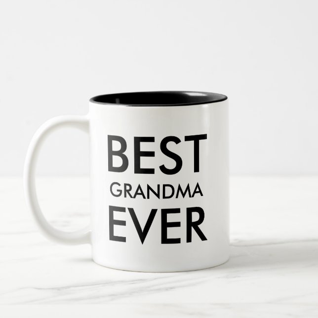 Best Grandma Ever | Valentine's Day Gift Two-Tone Coffee Mug (Left)