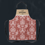 Best Grandma Ever Vintage Christmas Apron<br><div class="desc">A vintage red and white toile pattern decorates this Christmas apron,  with the words,  "best grandma ever". Makes a great gift for a grandma that loves to bake. Personalise it with the name of your choice. Designed for you by Blackberry Boulevard.</div>