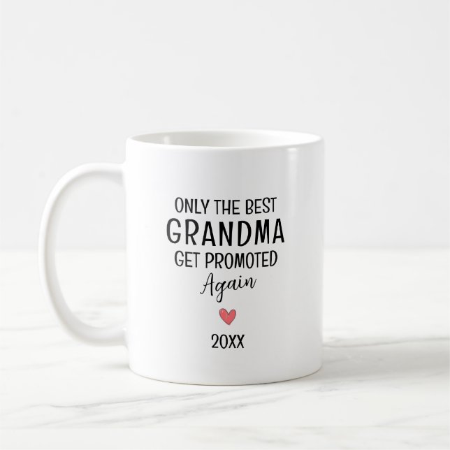 Best Grandma Get Promoted Again – Custom Coffee Mug (Left)