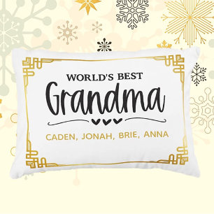 Best Grandma Gift! Personalised  Decorative Cushion