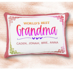 Best Grandma Gift! Personalized  Decorative Cushion