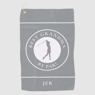 Best Grandma Golfer Monogrammed Sports Pro Grey Golf Towel