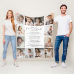 Best Grandma & Grandpa Ever 12-Photo Collage Fleece Blanket<br><div class="desc">Create a heartfelt and memorable keepsake with this custom photo collage blanket gift for grandparents featuring a heartfelt message in elegant typography surrounded by a photo collage of 12 favourite images. The design, which includes the editable text, "Best Grandma & Grandpa, " combines a modern layout with a sentimental touch,...</div>
