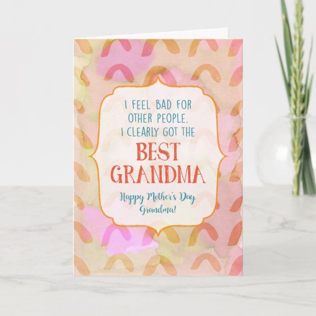 Best grandma Mother's Day Card (Front)