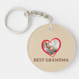 Best Grandma Personalized Acrylic Keychain Gift