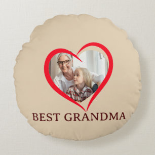 Best Grandma Personalized Round Pillow Gift