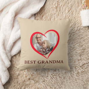 Best Grandma Personalized Throw Pillow Gift