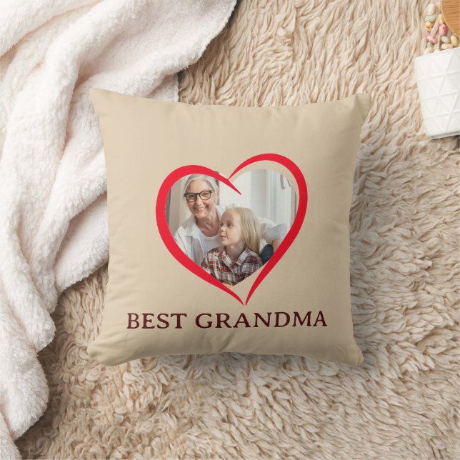 Best Grandma Personalized Throw Pillow Gift (Blanket)