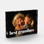 Best Grandma Photo Grandparents Days Block<br><div class="desc">Best Grandma Photo Grandparents Days Ever Photo Block. You can also edit the greeting and make it "Happy Birthday!"</div>
