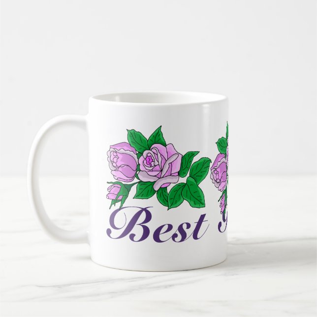 Best Grandma with Roses Mug (Left)