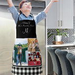 Best Grandmother Ever Photo Collage Black White Apron<br><div class="desc">Personalised Monogrammed "Best Grandmother Ever" 3 Photo Collage White Script on Black Apron. This template makes it easy to create the perfect gift.</div>
