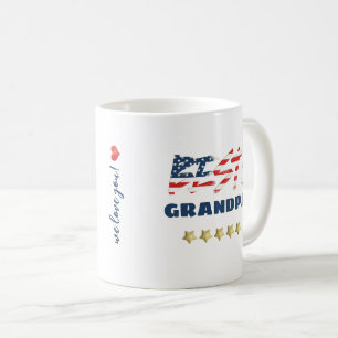 Best Grandpa 5-Star USA Stars Stripes Mug