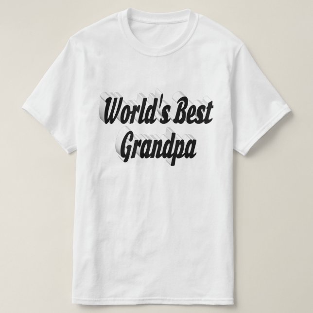 Best Grandpa black text T-Shirt (Design Front)