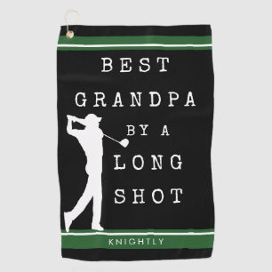 BEST GRANDPA BY A LONG SHOT Personalised Golf Towel