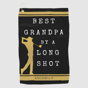 BEST GRANDPA BY A LONG SHOT Personalised Golf Towel
