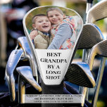 BEST GRANDPA BY A LONG SHOT Photo Golf Head Cover<br><div class="desc">Create a photo golf head cover for a special golfer grandfather. The sample editable text suggests a funny golf saying BEST GRANDPA BY A LONG SHOT that you can easily change to your custom text. Memorable gift for him on his birthday, for Grandparent's Day, Father's Day or for a holiday...</div>