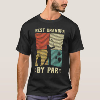 Best Grandpa By Far Men Golf Retro Sunset Decor Gr T-Shirt