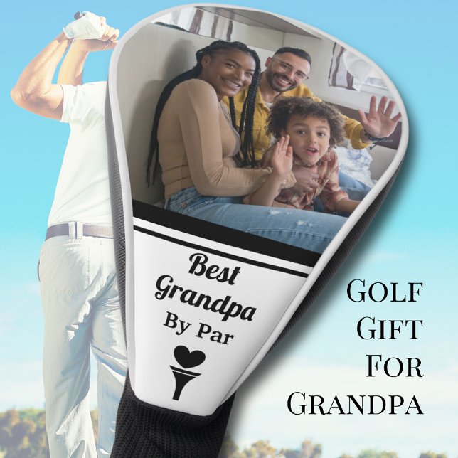 Best Grandpa By Par Black and White Photo Golf Head Cover (Best Grandpa By Par Black and White Photo Golf Head Cover)
