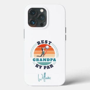 Best Grandpa By Par Custom Parents Retro Golf iPhone 13 Pro Case