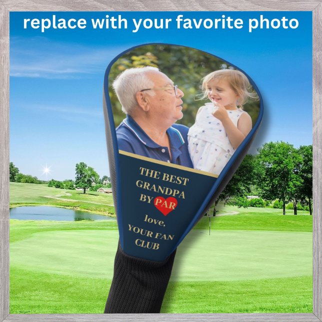 Best Grandpa by Par Custom Photo Golf Head Cover (Creator Uploaded)