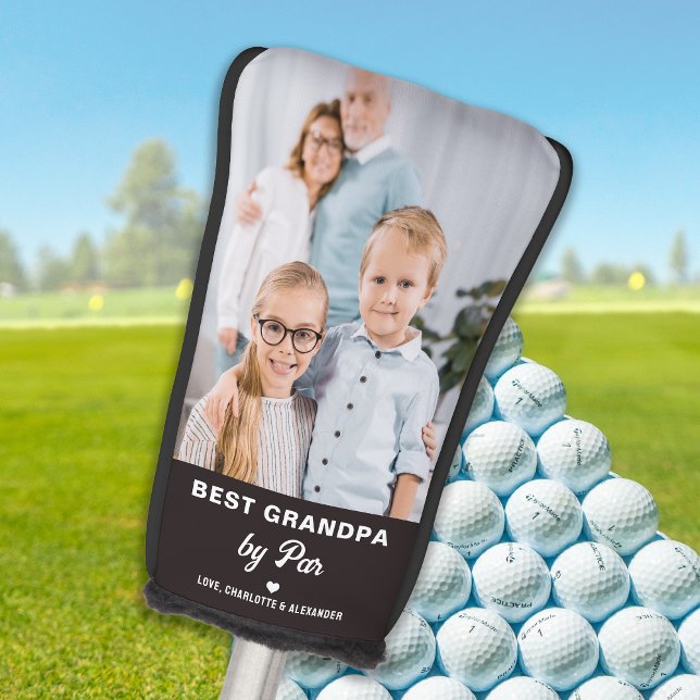 Best GRANDPA By PAR Custom Picture Father's Day Golf Head Cover (Creator Uploaded)