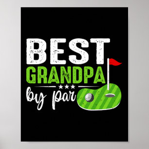 Best Grandpa By Par Father's Day Golf Sports Lover Poster