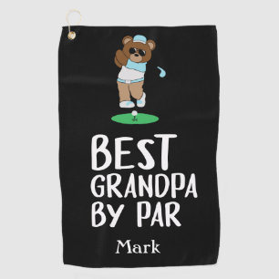 Best Grandpa by Par for Grandfather Golf Towel