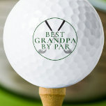 BEST GRANDPA BY PAR Funny Green Golf Clubs Golf Balls<br><div class="desc">For the special golf-enthusiast grandfather, give this gift of a set of golf balls with the funny saying BEST GRANDPA BY PAR in an editable green text colour and white. Great gift for the golfer grandpa for Grandparents Day, Father's Day, his birthday or a holiday. ASSISTANCE: For help with design...</div>