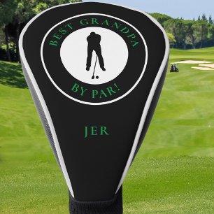 Best Grandpa By Par Funny Saying Black Green Golf Head Cover