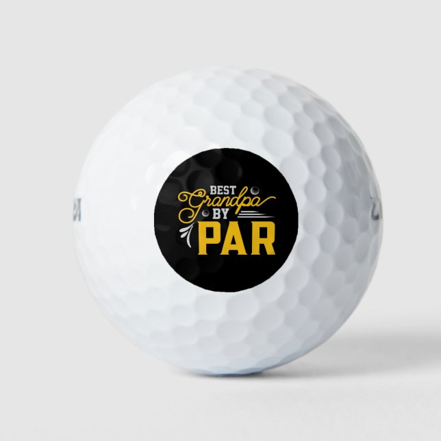 Best Grandpa By Par Golf Balls (Front)