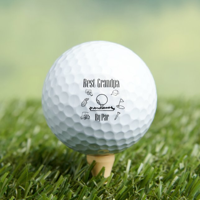 Best Grandpa By Par Golf Balls (Insitu Tee)