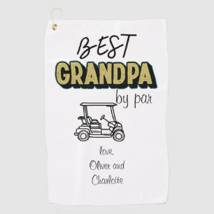 Best Grandpa By Par Golf Cart Golf Towel