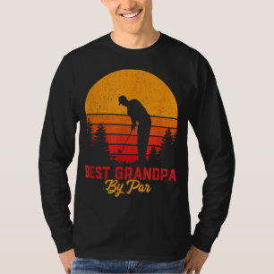 Best Grandpa By Par Golf Lover Gift For Men Funny  T-Shirt