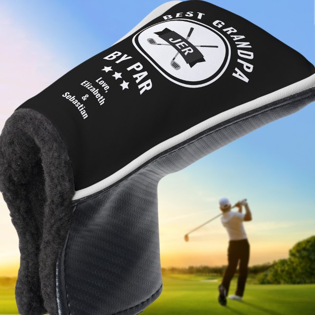 Best Grandpa By Par Golfer Golf Lover Black Modern Golf Head Cover (Best Grandpa By Par Golfer Golf Lover Black Modern Golf Head Cover)