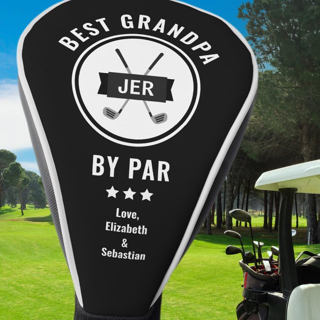 Best Grandpa By Par Golfer Golf Lover Modern Black Head Cover (Best Grandpa By Par Golfer Golf Lover Modern Black Golf Head Cover)