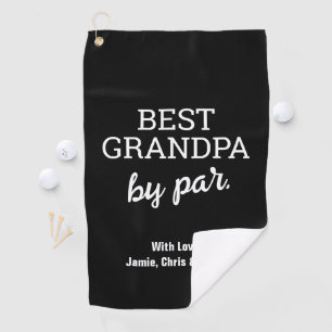 Best Grandpa by Par Modern Father's day Custom Golf Towel