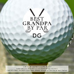 BEST GRANDPA BY PAR Monogram Name Clubs Golf Balls<br><div class="desc">Recognise a special golf-enthusiast grandfather with these personalised set of golf balls featuring the funny golf title BEST GRANDPA BY PAR with a monogram or name in your choice of text and background colours. ASSISTANCE: For help with design modification or personalisation, colour change, transferring the design to another product or...</div>
