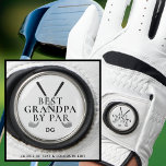 BEST GRANDPA BY PAR Monogram Name Clubs Golf Glove<br><div class="desc">Recognise a special golf-enthusiast grandfather with this personalised golf glove featuring the funny golf title BEST GRANDPA BY PAR with a monogram or name in your choice of text and background colours. ASSISTANCE: For help with design modification or personalisation, colour change, transferring the design to another product or if you...</div>