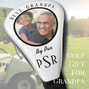 Best Grandpa By Par Monogram Photo Golf Head Cover
