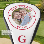 BEST GRANDPA BY PAR Monogram Red Photo Golf Head Cover<br><div class="desc">Create a unique personalised photo golf head cover for the golfer grandfather with the suggested editable red title BEST GRANDPA BY PAR and personalised with a photo and his monogram. PHOTO TIP: For fastest/best results, choose a photo with the subject in the middle and/or pre-crop it to a square shape...</div>