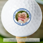 BEST GRANDPA BY PAR Photo Blue Personalized Golf Balls<br><div class="desc">For the special golf-enthusiast grandfather, create a unique photo golf ball with the editable title BEST GRANDPA BY PAR and your text in your choice of color (the sample shows blue). PHOTO TIP: Choose a photo with the subject in the middle and/or pre-crop it to a square shape BEFORE uploading...</div>