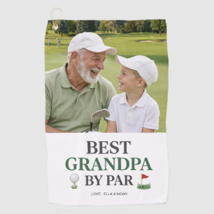 Best Grandpa By Par Photo Golf Towel